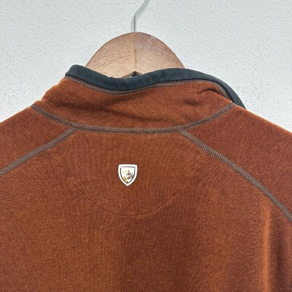 Kuhl Men's Size Large Lightweight Quarter Zip Burnt Orange Sienna Outdoors Hike - Picture 5 of 8